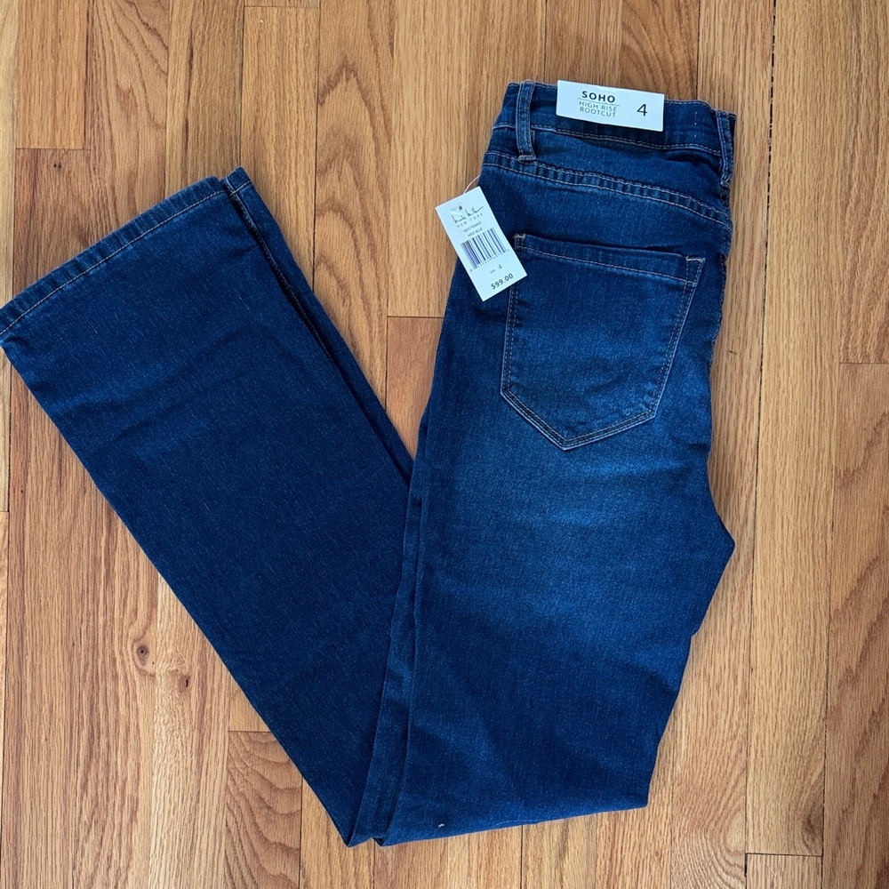 Nicole Miller Women's Dark Blue Straight Leg Jeans
